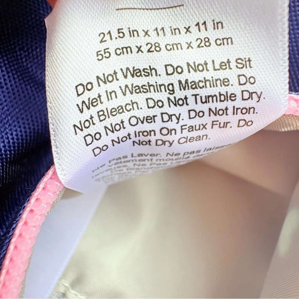 Navy Pink Multi Hearts Mackenzie Duffle Bag monogrammed with MAYA name.  NEW